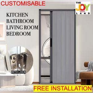 [SG THEJOYLAND] Customisable Sliding Door Panel Partition Divider Screen Privacy Door Bedroom Toilet Bathroom Door