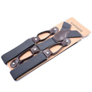 ZYJC Người lớn Đầu nút cắt Hình chữ Y Cổ điển Dây đeo quần Kẹp dây đeo có thể điều chỉnh Dây đeo đàn hồi Dây đai quần