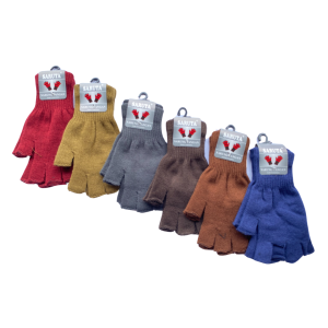 [ Rp 80.000 / Lusin (12 Pasang) harga GROSIR ] SARUNG TANGAN BERKENDARA SEPEDA MOTOR BAHAN RAJUT WARNA POLOS MODEL FULL JARI DAN SETENGAH JARI / BUNTUNG