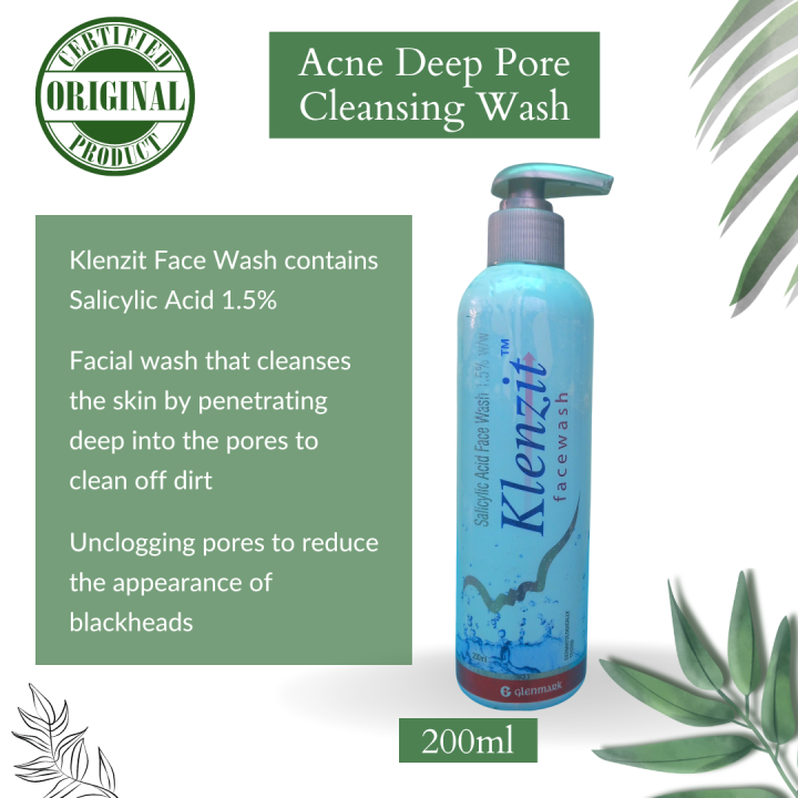 KLENZIT Face Wash with Salicylic Acid 1.5 W/W that Prevent Acne and