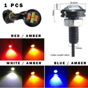 Lampu LED MATA ELANG 2 WARNA Eagle Eyes Eye Senja Sen Kota Mobil Motor Sorot Dual Color 23mm 23 mm