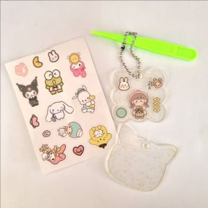 Sticker Gantungan Akrilik DIY Sticker Korea Stiker Momo Viral