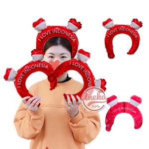 Balon Bando Merah Putih / Balon Foil Bando i love Indonesia Dirgahayu / balon hut ri