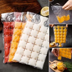 10pcs/bag Disposable Ice-making Bags /Food-Grade PE Material Ice Cube Mold Trays /Cold Ice Pack Cooler Bag Summer Drinking Tool