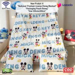 Bedcover Premium Lisence Disney Blanked Bahan Fabric Size 150x200cm Adem Lembut Halus