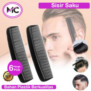 Sisir Saku Pria Kecil Warna 6pcs Sisir Pomade Plastik Mini Cowok Premium Sisir Kantong Portable Mudah Dibawa