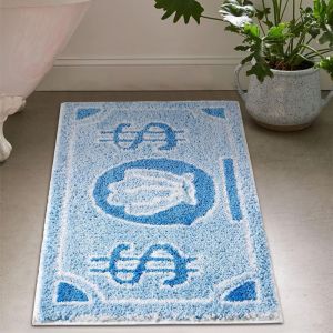 COOLSOOL Lông cừu giả Thảm họa tiết đồng tiền Chống bám bẩn Không trượt Thảm tắm Mềm mại 4060cm Thảm thấm hút Trang trí nhà cửa