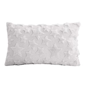 Reversible Furry Pillow Cover With Symbol Texture Washable Decorative Pillow for Seasonal Accenting