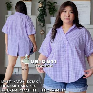 UNION11  -  KEMEJA JUMBO XXXXL WANITA LD 130 /  ATASAN JUMBO WANITA LD 130 / KEMEJA WANITA JUMBO LD 130 / ATASAN JUMBO WANITA / KEMEJA JUMBO WANITA MUAT BB 100 KG / VICTOR