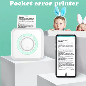 Photo Printer Wireless Instant Portable Mini HD Printer Thermal Bluetooth Printer Phone Control with 1 Roll Paper Photo Label Memo Printing for iOS Android Smartphone