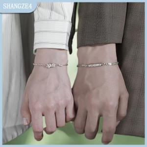 【SHANGZE4】 1 2 chiếc vòng tay Tình nhân cổ điển có thể điều chỉnh vòng tay ngày lễ tình nhân Vòng tay mỏng đơn giản Vòng tay hoa quyến rũ đôi vòng tay cô gái