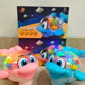 Mainan Anak Dolphin Berjalan Bump and Go Ada Suara Dan Lampu - Mainan Lumba-lumba Berjalan