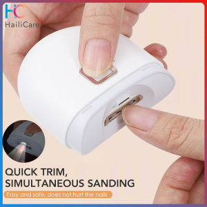 Hailicare tự động điện Nail Clipper với phụ trợ ánh sáng tự động Máy Mài Móng cho trẻ em và người lớn xách tay mini dụng cụ làm móng tay