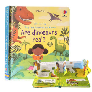 หนังสือป๊อปอัพ สามมิติ Usborne Lift The Flap Book Very First Questions and Answers Are Dinosaurs Real Hardcover English Story Book Board Book Educational Book for Kids Toddler หนังสือเด็ก หนังสือภาษาอังกฤษ หนังสือสำหรับเด็ก หนังสืออ่านก่อนนอน หนังสือ