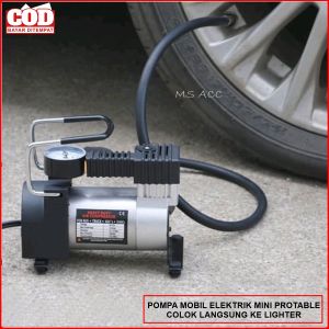 Pompa Mobil Elektrik Portable 100psi 12V Colok Ke Lighter Kompresor Angin Mini arkana acc