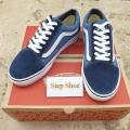 Vans Old Skool Navy Original รองเท้าผ้าใบ แวนส์ สีน้ำเงินนาวี่ คลาสสิค. 