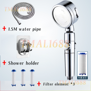 [✅SG Ready Stock] Upgraded Version of Silver Shower head nozzle electroplating High pressure hand shower with filter