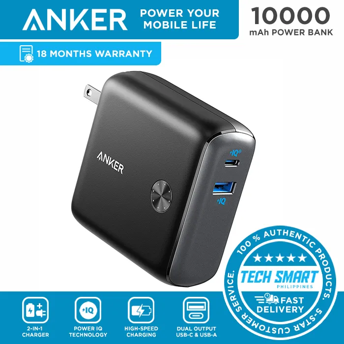 Anker PowerCore Fusion 10000 2-in-1 Hybrid Wall Charger & Portable