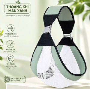Đai Địu Em Bé Dạng Võng Lưới Thoáng Khí – Dây Bản Rộng Điều Chỉnh Khóa Cài Gấp Gọn Dễ Sử Dụng