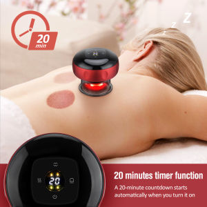 Electric Cupping Massage Device Intelligent Breathing LCD Display Guasha Scraping Heating Vacuum Negative Pressure Body Massager  刮痧仪器疏通经络