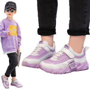LOLANTA Kids Shoes Sports Running Walking Sneakers Mesh Sports Shoes Girls Fashion Athletic Casual Shoes Breathable Lightweight Washable Hip Hop Dance Shoes
