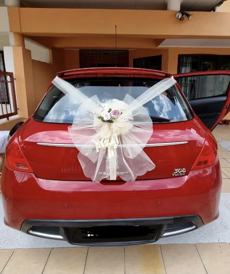 Wedding Car Decoration with Net