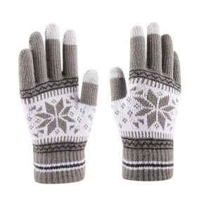 EIJINGY น่ารักน่ารักๆ นุ่มนุ่มๆ หนาขึ้น สำหรับผู้ใหญ่ ฤดูหนาวและฤดูใบไม้ร่วง หน้าจอสัมผัสสัมผัส สำหรับนักเรียน สำหรับผู้ชาย ตุ๊กตาผ้าพลัฌ ถุงมือยูนิเซ็กส์ ถุงมือสไตล์เกาหลี ถุงมือเต็มนิ้ว ถุงมือเกล็ดหิมะคริสต์มาส