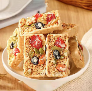 【FAMMY FAEY】0 Sucrose Nut Yogurt Oatmeal Bar Biscuits 0 Low Sugar Free Refined Fat Calories Satisfying Cravings Calorie Cereal Filling Snacks 0蔗糖坚果酸奶燕麦棒