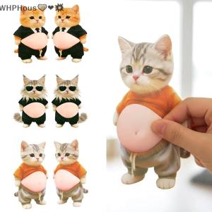 WP💓💛💖 Cat 3D Belly Stickers Soft Silicone For Phone Case Car Decoration Childrens Birthday Party Favor Festival Supplies Accessories