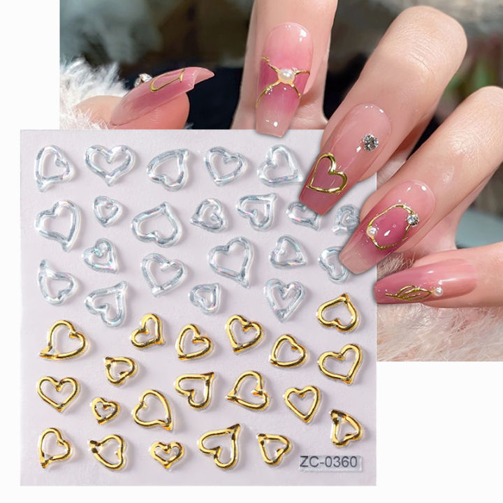 Silver nail art best sale stickers