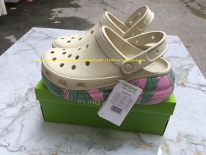 CrocsFanClub - Sục Crush đế cao nam nữ model 2023 tặng 10 jibit ngộ nghĩnh - PB127 về thêm màu mới KaKi đế hồng lá