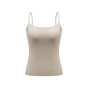 【OFFICIAL】 Camellia Scented Cooling Camisole Bra-free Camisole With Built-in Bra Pads And Fragrance 10A Anti-bacterial Cooling Camisole Tank Top Skin-friendly Thin Pearl-embellished Camisole