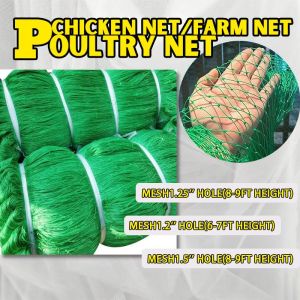 Free Rope Chicken Net 100 Meters 8ft Green Net for Chicken Lambat Fishing Net Garden Net Range Net
