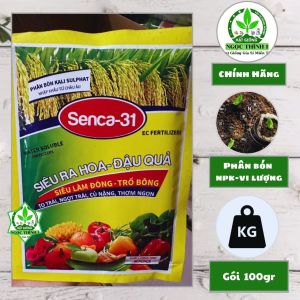 (Gói 100gr) Phân Bón Rễ Kali Sulphat SENCA-31 (Nhập khẩu từ Châu Âu) - Siêu ra hoa đậu quả
