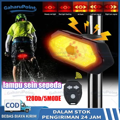 lampu sein sepeda/lampu sein sepeda remote/lampu belakang sepeda/ lampu sepeda/Lampu Sein Sepeda USB Wireless Tanpa Kabel Waterproof/Lampu Belakang Sepeda Indikator Alat Penerangan Peringatan Belok Remote Control Nirkabel Isi Ulang Usb Tahan Air