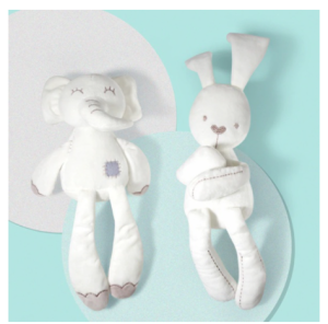 Boo&BubOS Comforting Rabbit Plush Toy | Comforting Doll Baby | Short Plush Comforting Doll | Baby Sleeping Comforting Super Soft Plush Toy