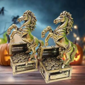 [Faster YG] 1pcs Zodiac ngựa Tượng trang trí quà tặng Brass Ngựa phong thủy bức tượng nhỏ thủ công văn phòng trang trí nội thất phụ kiện
