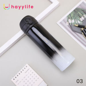 HAYYLIFE Tumbler Gradien Stainless 304 500ml – Tahan Panas & Dingin Anti Bocor Warna Estetik HL-AAB784