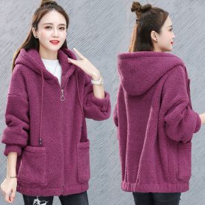 Thickened Lambswool Jacket with Hood  Autumn/Winter