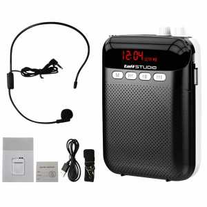 BERGARANSI TaffSTUDIO Spiker Speaker Pinggang guru Bluetooth Microphone LED Amplifier Wired S26