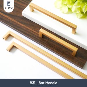Etivo B31 Pull Bar Handle Gold | Tarikan Laci Emas | Gagang Pintu Lemari