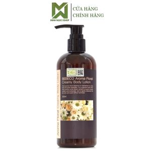 Combo 2 chai sữa dưỡng thể sáng da hương thơm nước hoa Bebeco Aroma Floral Creamy Body Lotion 300ml chính hãng