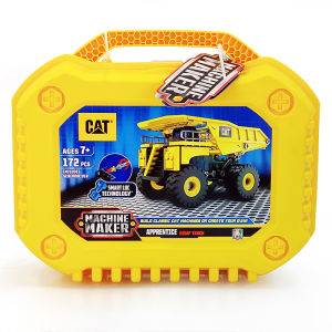 CAT Construction Engineering Vehicle Series Dump Truck Excavator Bulldozer Childrens Gift Nut Assembly Building Block Toy #