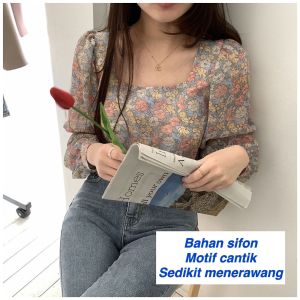 LEONNA - BELLA BLOUSE KOREAN SIFON ATASAN WANITA KOREAN KANTOR MUSLIM HIJAB RAMADHAN LEBARAN RAMADAN KEKINIAN OOTD PREMIUM