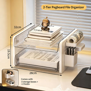 lsidoro.os 2-3 Layers Multi-functional Books and Pens Sundries Storage Rack Office Stationery