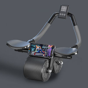 Abdominal Wheel Elbow Support Automatic Rebound Roller Wheel Mutes Abdominal Fitness Equipment  | SG Stock