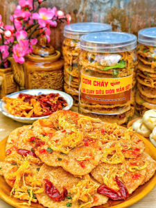 Hộp 500g Cơm Cháy Lắc Khô Gà Giòn Ngon - Bánh kẹo tết - đồ ăn vặt
