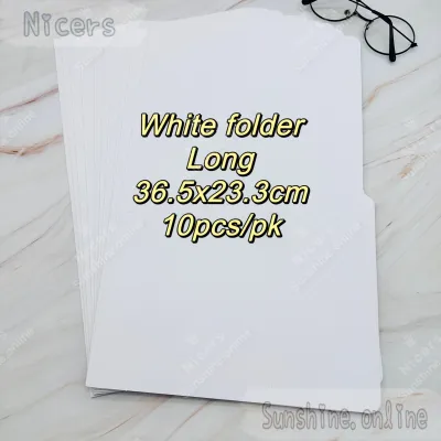 10pcs Thick White Folder Kraft Folder 15pts Long Short