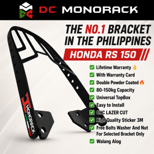 HONDA RS 150 TOPBOX BRACKET HEAVY DUTY LIFETIME WARRANTY DOUBLE POWDER COATED PLUG AND PLAY