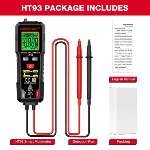 MISSUP 2000 lần đếm Đồng hồ vạn năng kỹ thuật số HT93 RMS thực Tự động điều chỉnh phạm vi Máy kiểm tra điện áp Bền bỉ Đồng hồ đo điện áp AC/DC để kiểm tra điện áp kháng NCV trực tiếp